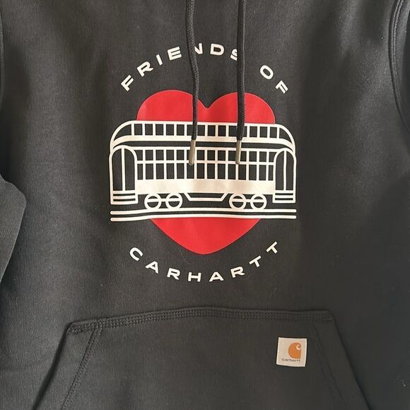 FRIENDS OF CARHARTT GRAPHIC SWEATSHIRT WOMENS SMALL (4-6) NWT BLACK - Picture 5 of 8
